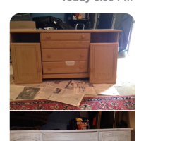 A before & after by Jordan Conway using Amy Howard One Step  Chalk Paint